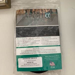 Apolla SHOCKS (dance socks) size medium black